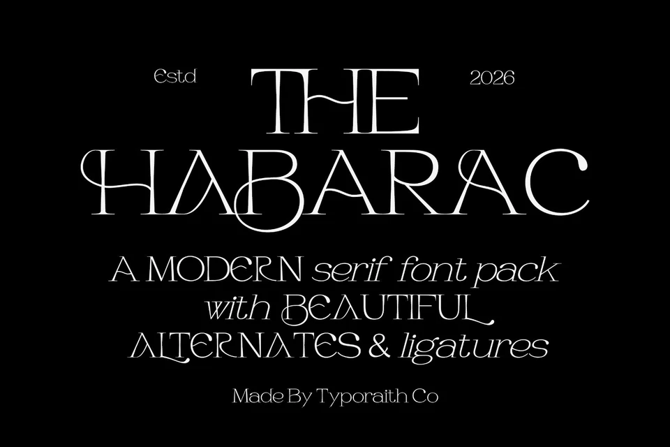 Habarac | Modern Elegant Serif Font