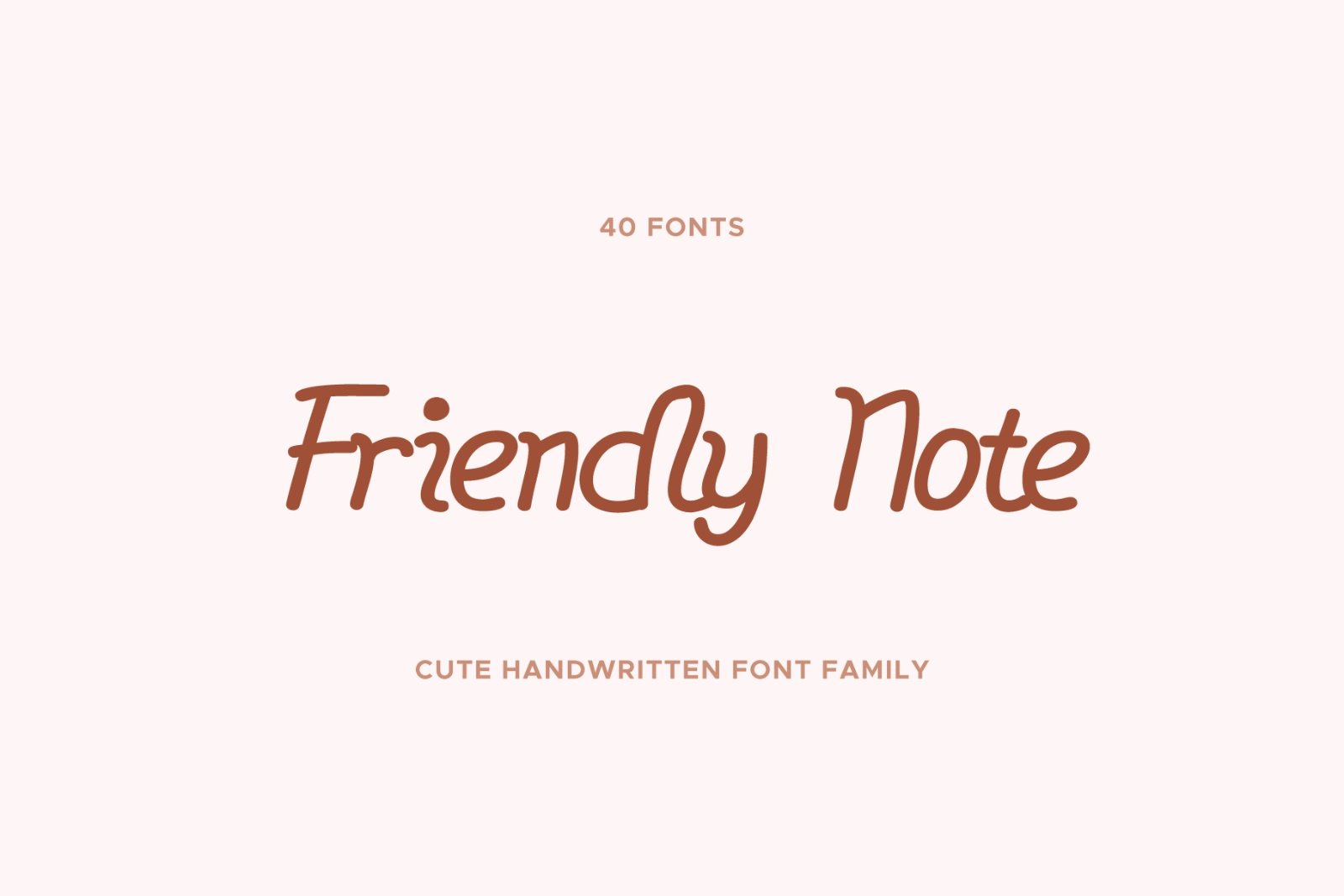 Friendly Note - Handwritten Cursive Typeface — image 1