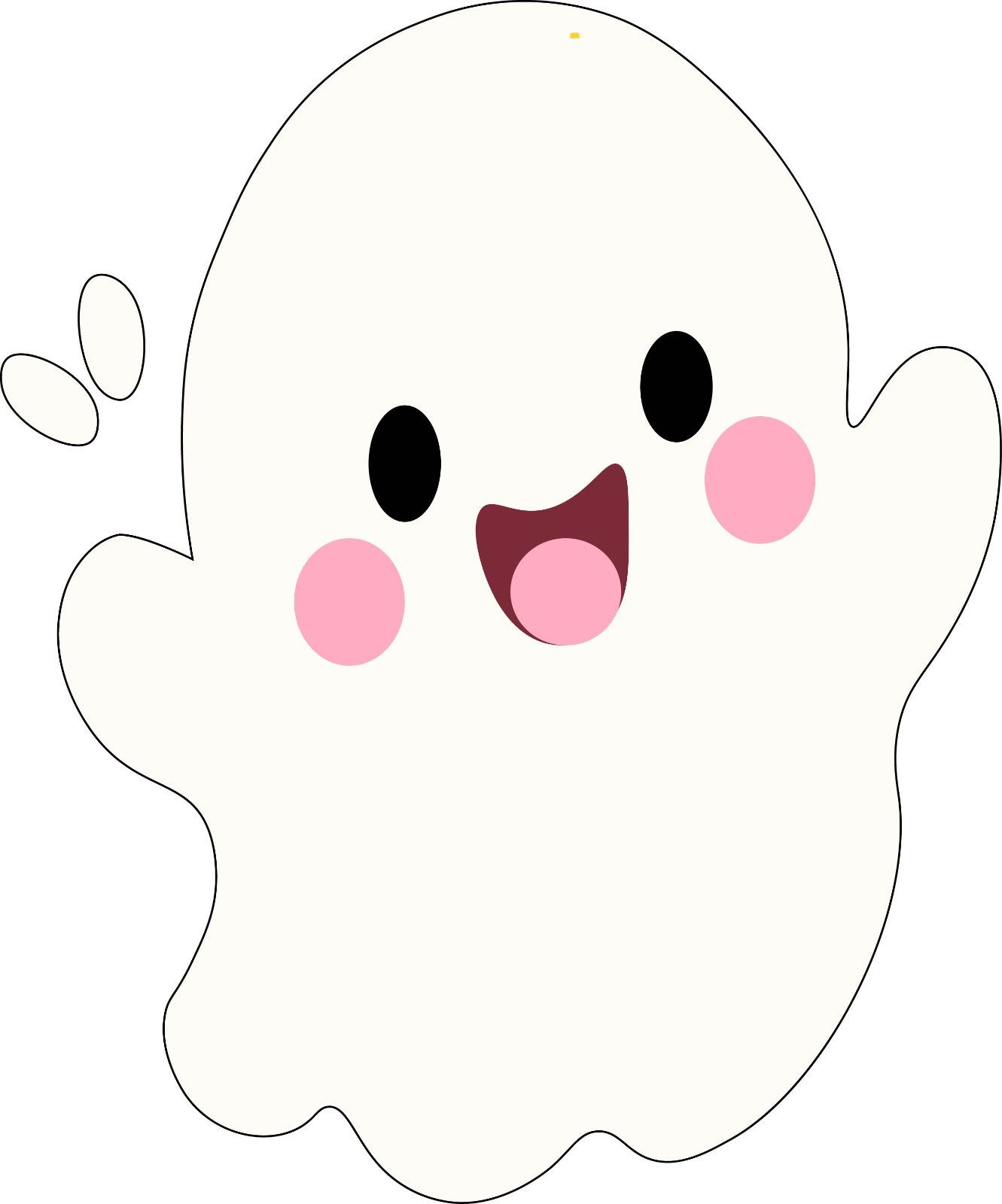 Halloween Ghost Waving Hello with a Big SmileHalloween Ghost Waving Hello with a Big Smile — image 1