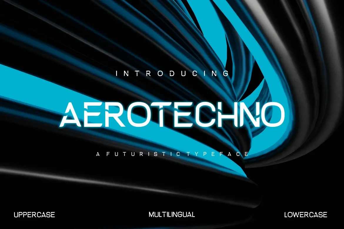 AeroTechno Futuristic Font — image 3