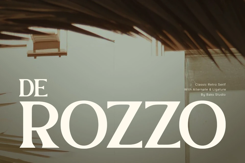 De Rozzo | Classic Retro Serif