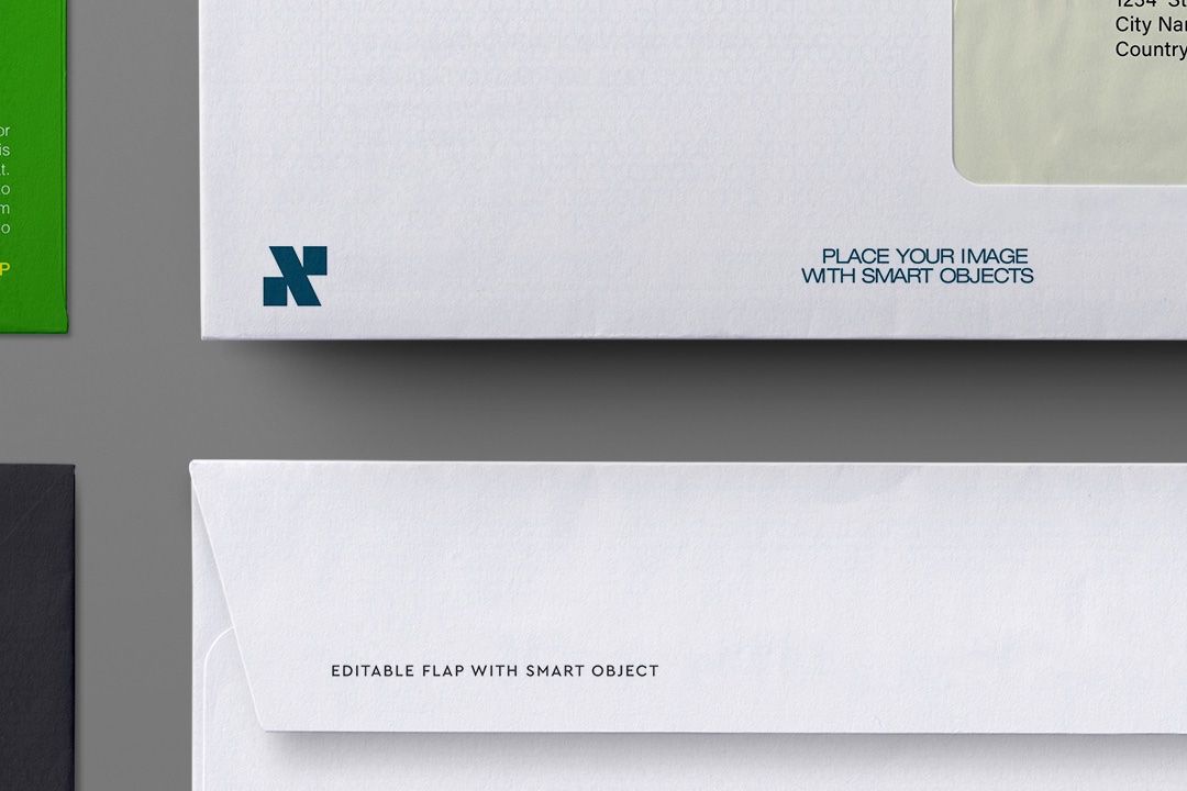 DL Envelope Mockup – Window Set (6 Objects)