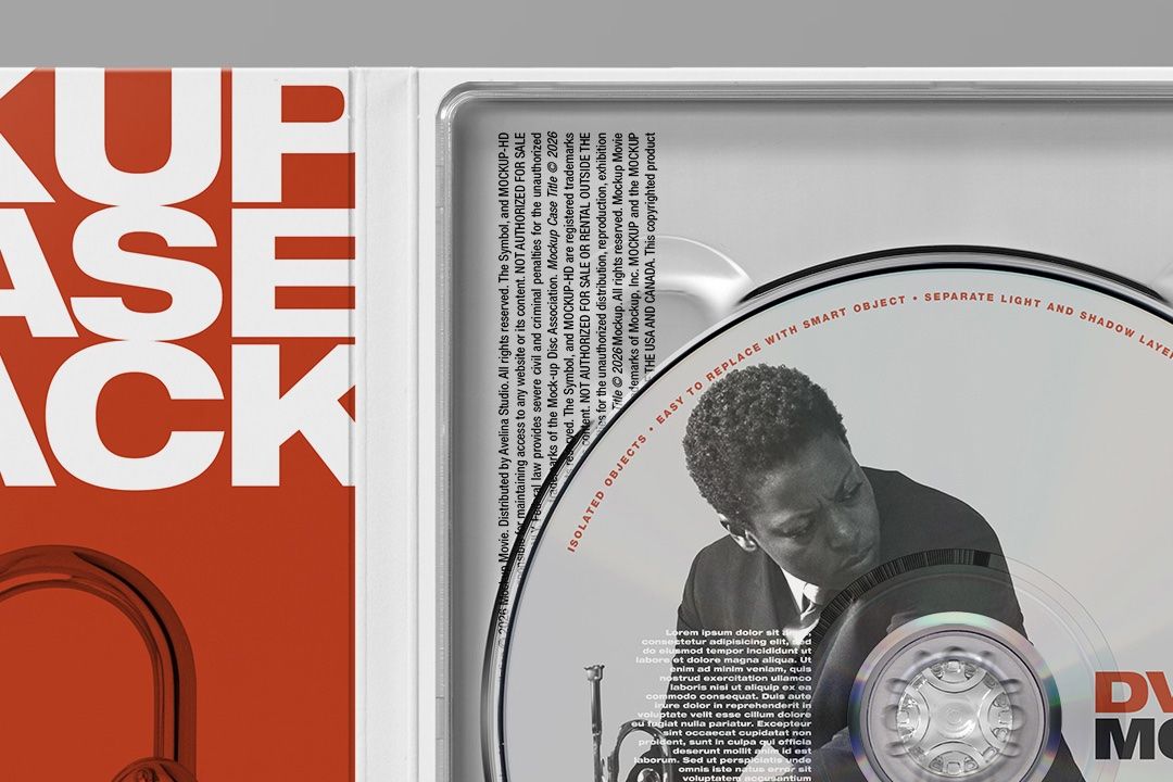 DVD Case Mockup – Digipack Flat Lay (6 Objects)