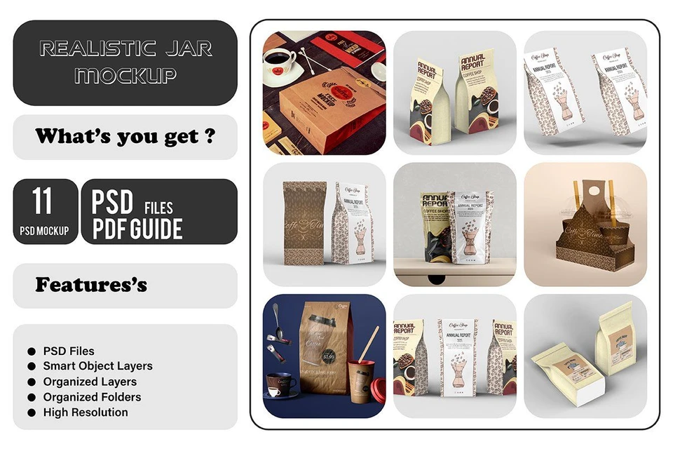 Coffee shop marketing mockup design
