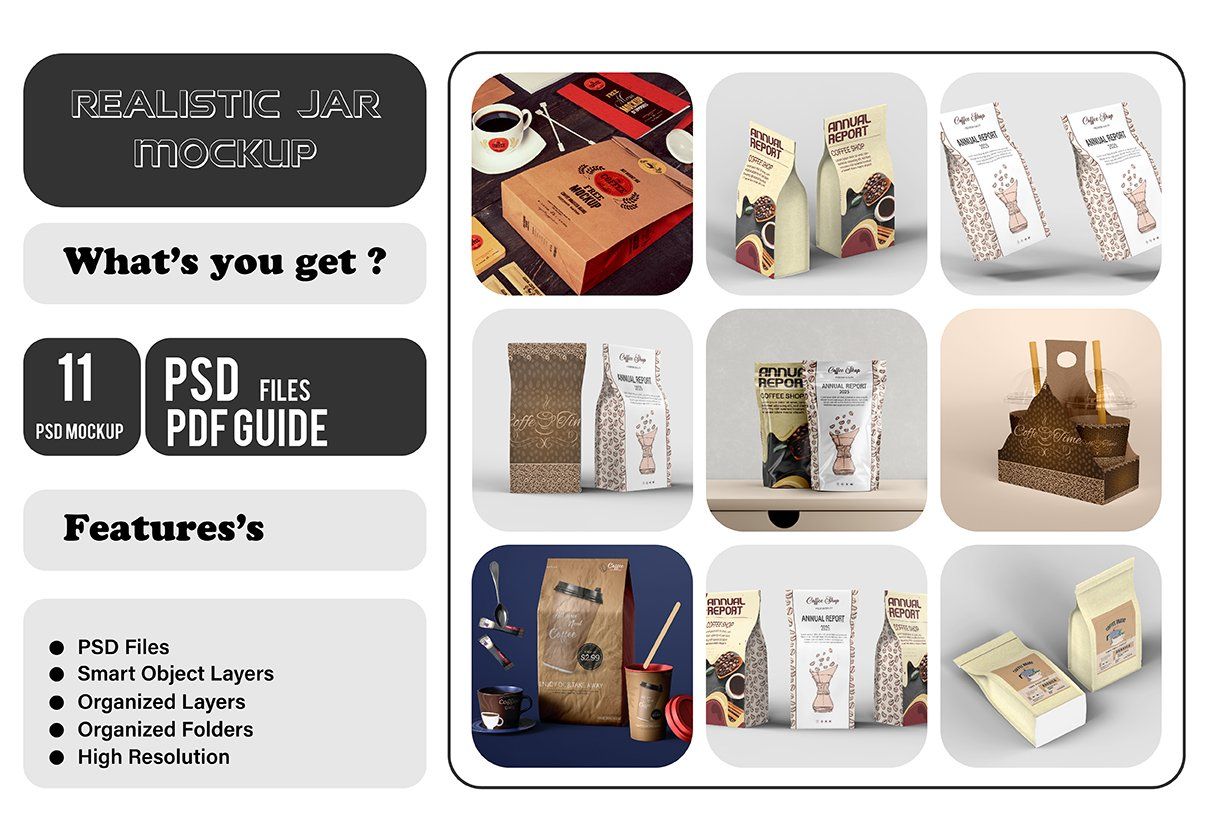 Coffee shop marketing mockup design