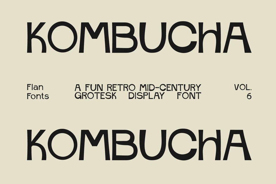 Kombucha | Mid-Century Display Font