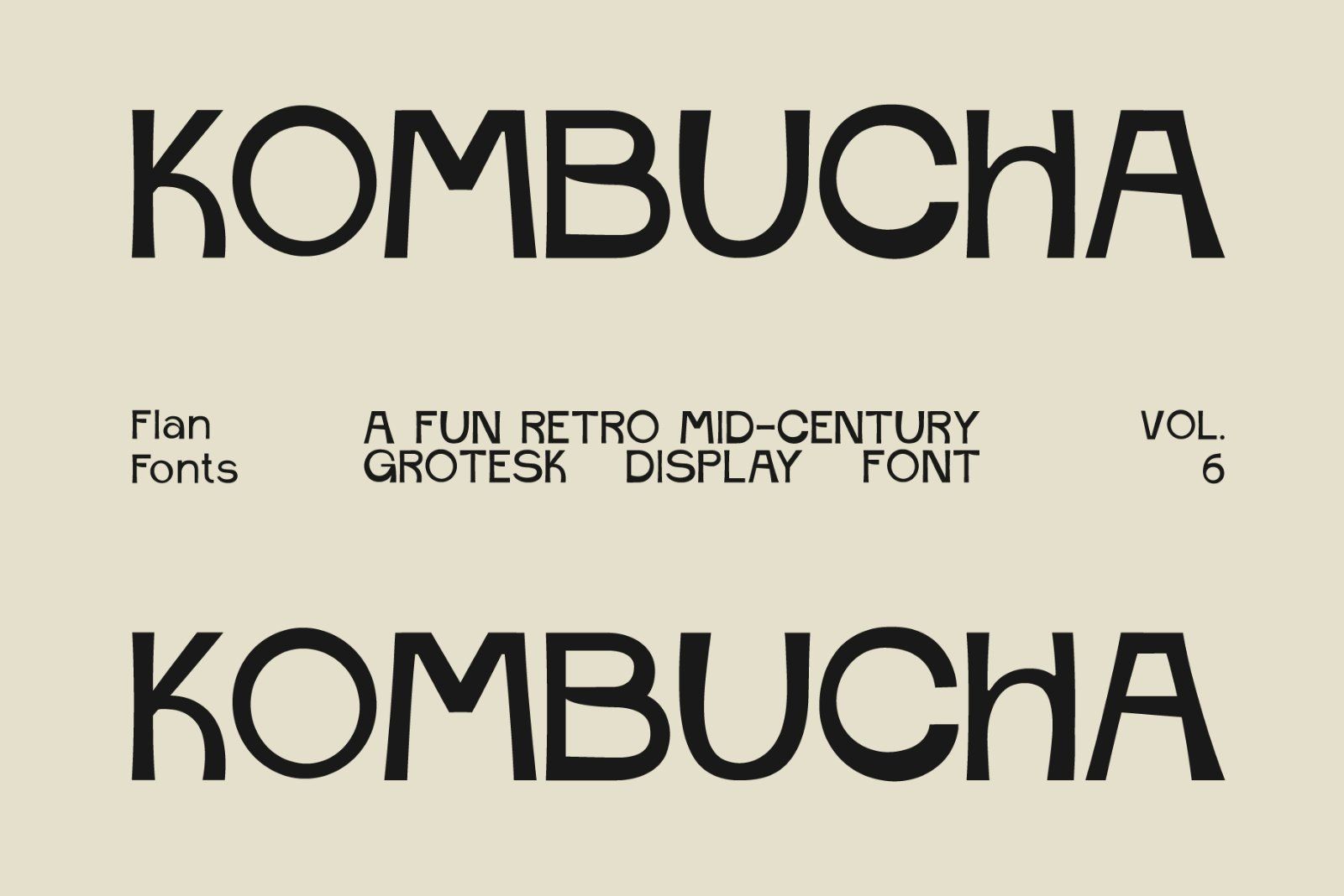 Kombucha | Mid-Century Display Font — image 1