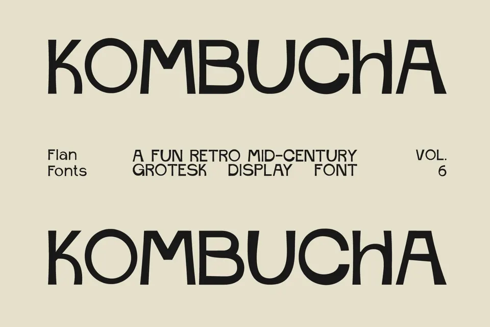 Kombucha | Mid-Century Display Font