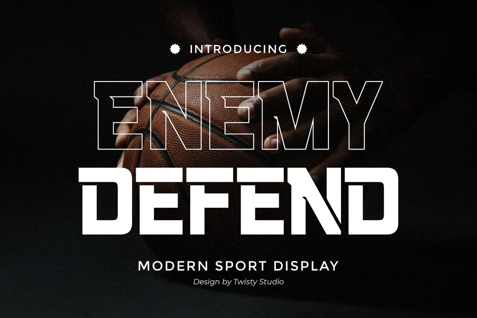 Enemy Defend - Sport Display Font