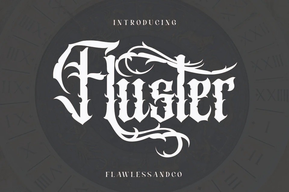 Fluster - Blackletter Display Font