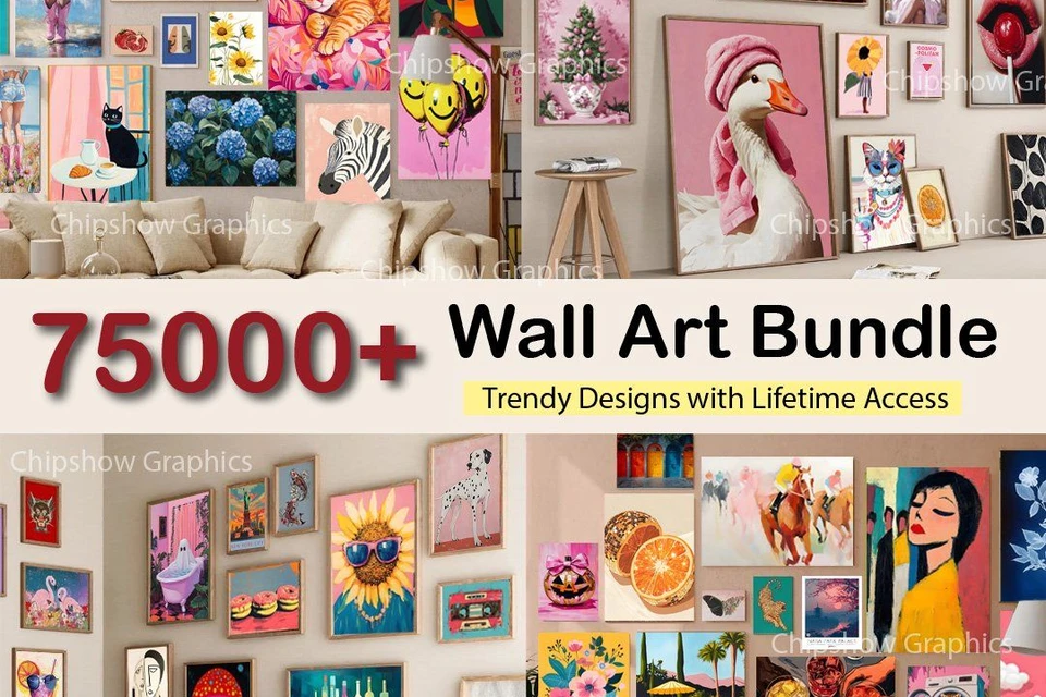 Entire Shop Sale, Bundle Wall Art, Vintage Gallery Set, Eclectic and Maximalist Prints, Kitchen Wall