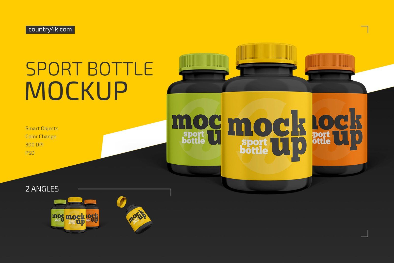 Sport Bottle Mockup Set