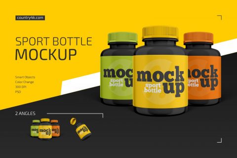 Sport Bottle Mockup Set