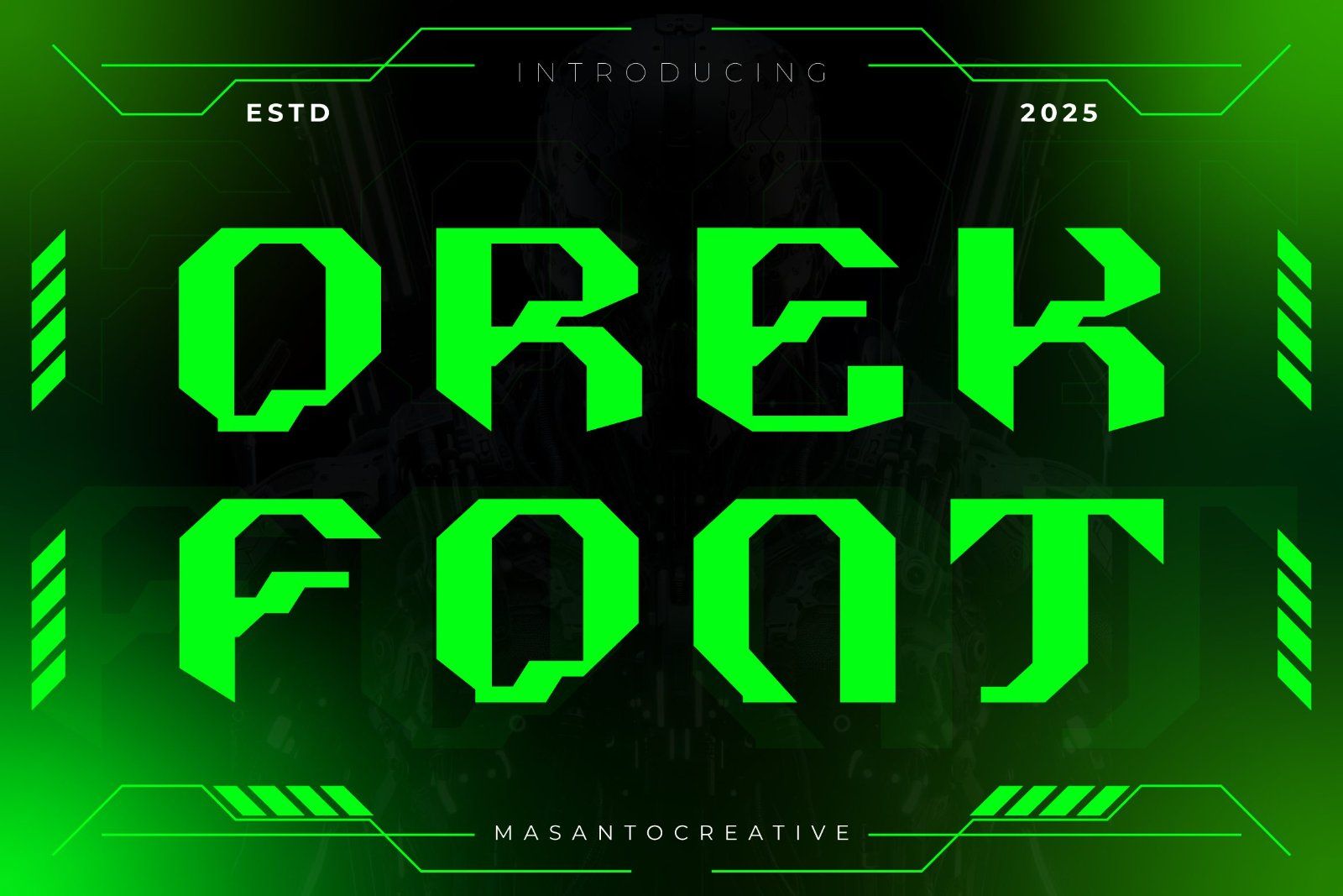 Orek Futuristic Display Font – Modern Sci-Fi Typeface
