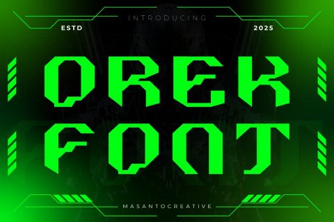 Orek Futuristic Display Font – Modern Sci-Fi Typeface