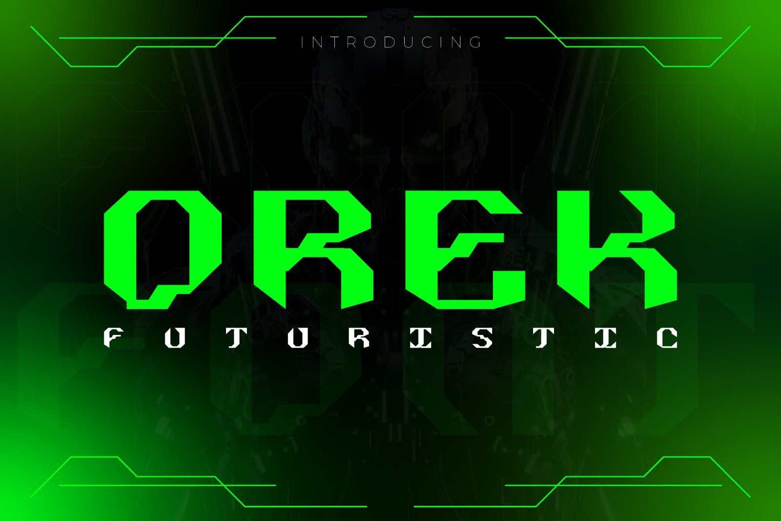 Orek Futuristic Display Font – Modern Sci-Fi Typeface