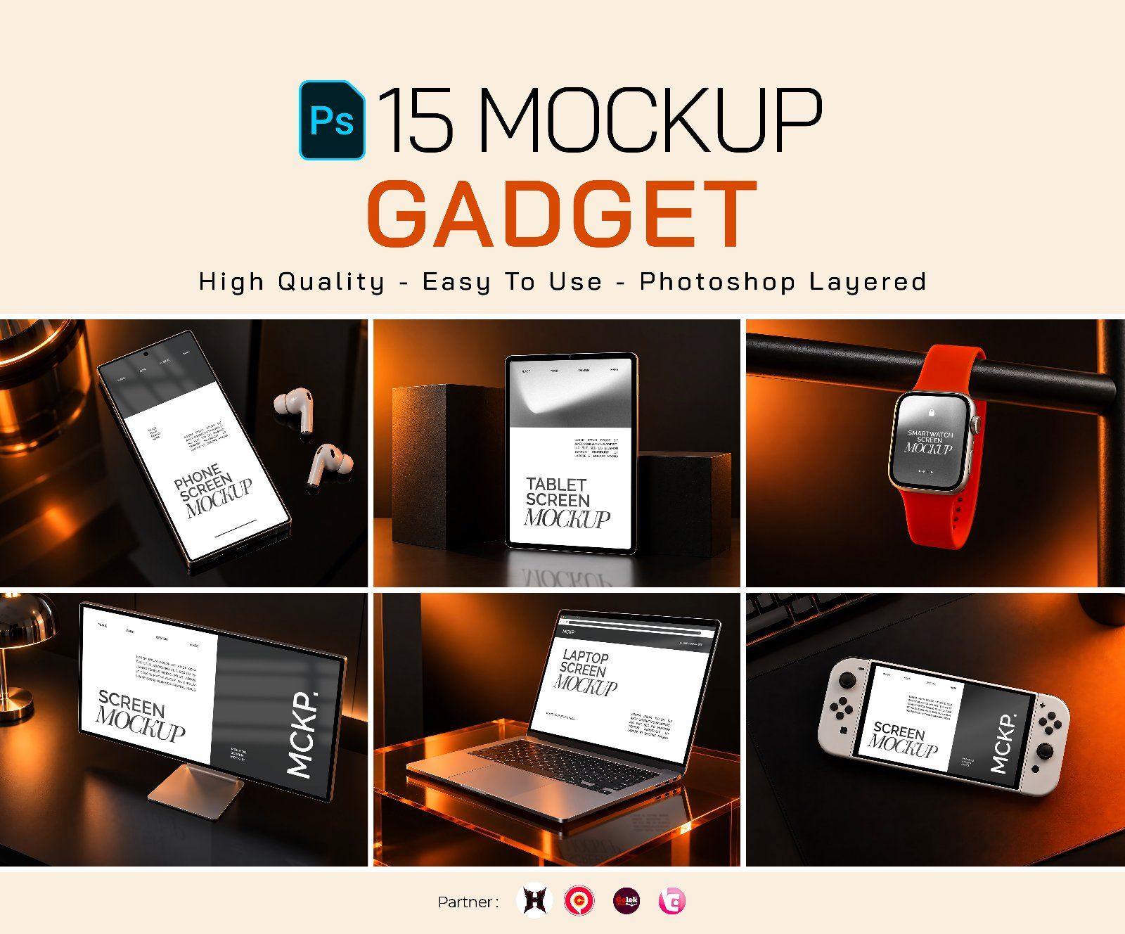 15 Tech Gadget Mockup Set — image 1