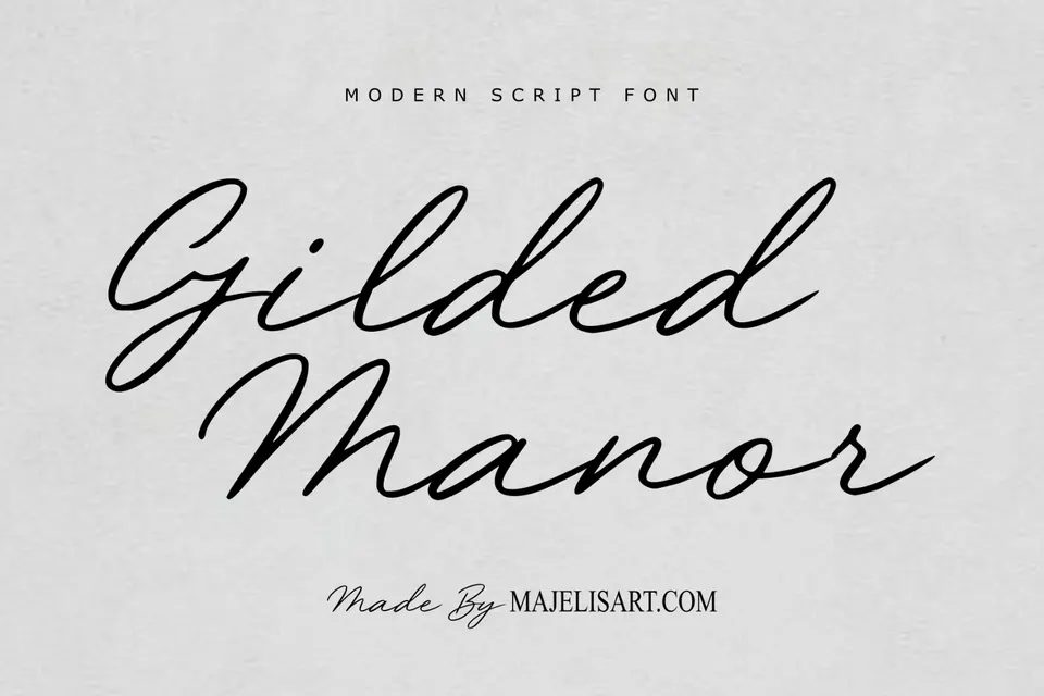 Gilded Manor - Script Style