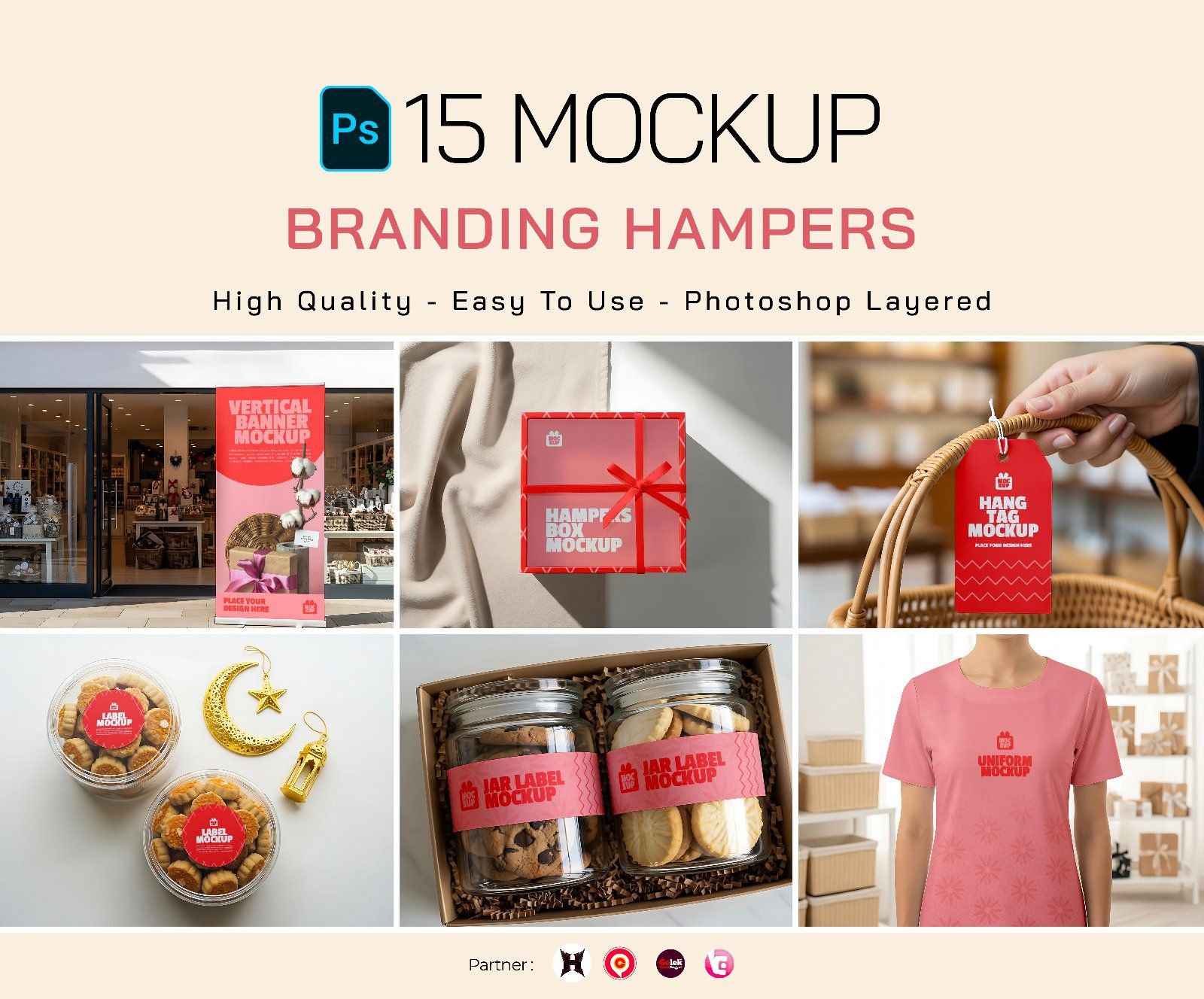 Premium Branding Hampers Store Mockup