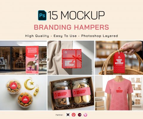 Premium Branding Hampers Store Mockup
