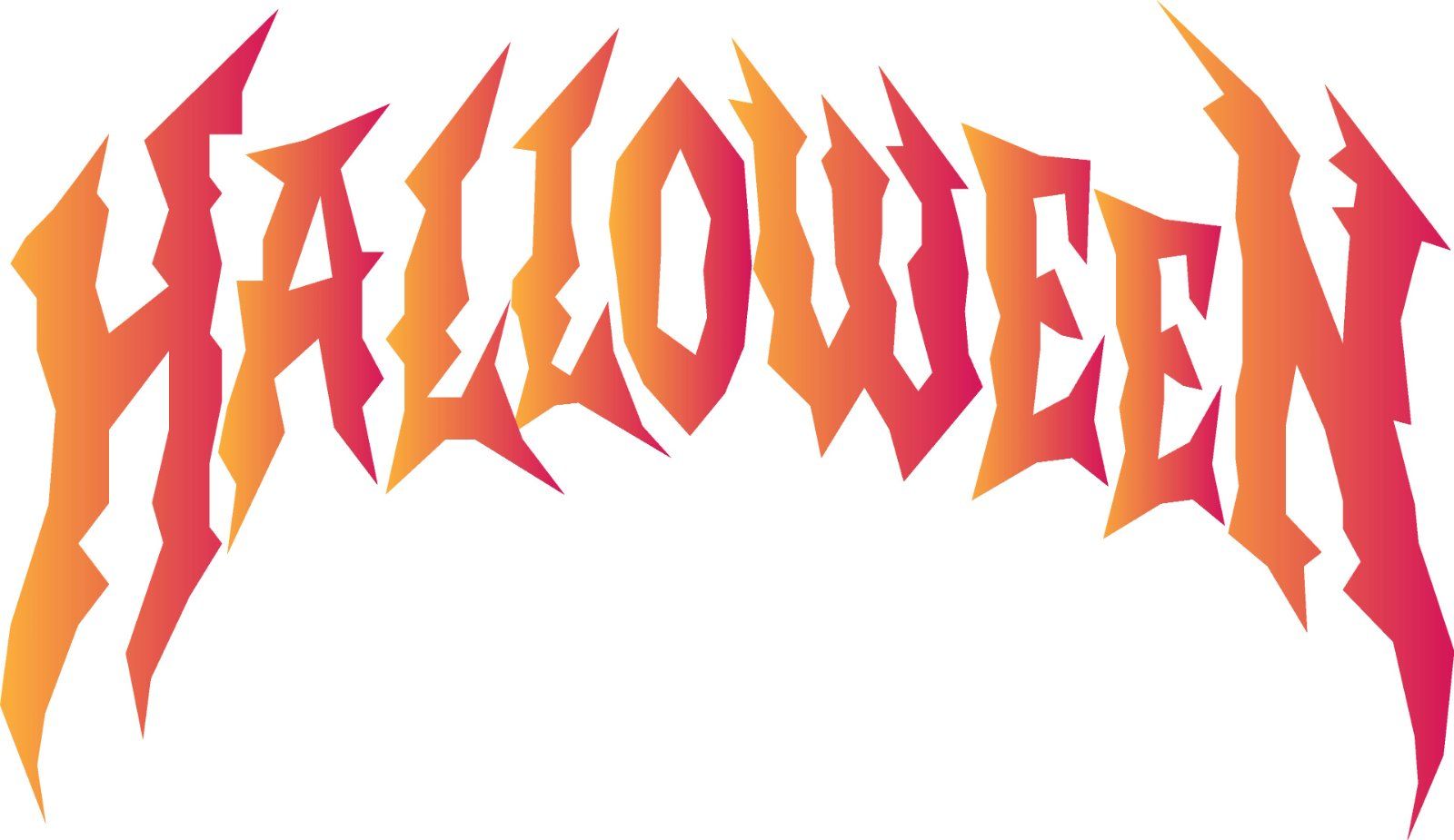 Halloween Spiky Gothic Lettering in Fiery Gradient — image 1