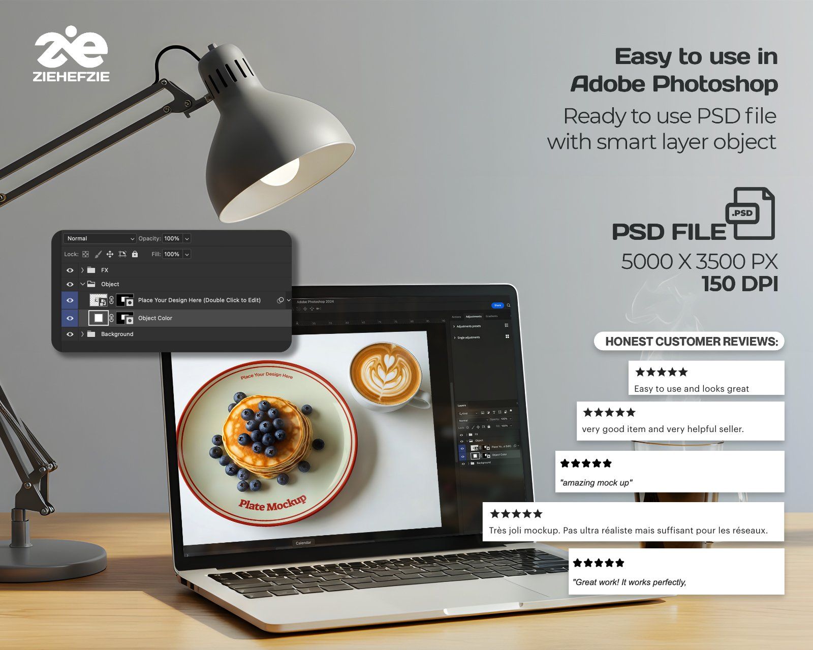 Breakfast Café Mockup Bundle PSD – Menu, Packaging, Apron & Coffee Branding Scene