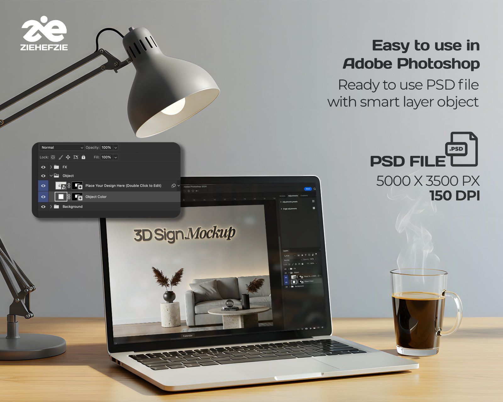 Store front 3D Signage Professional Mockup