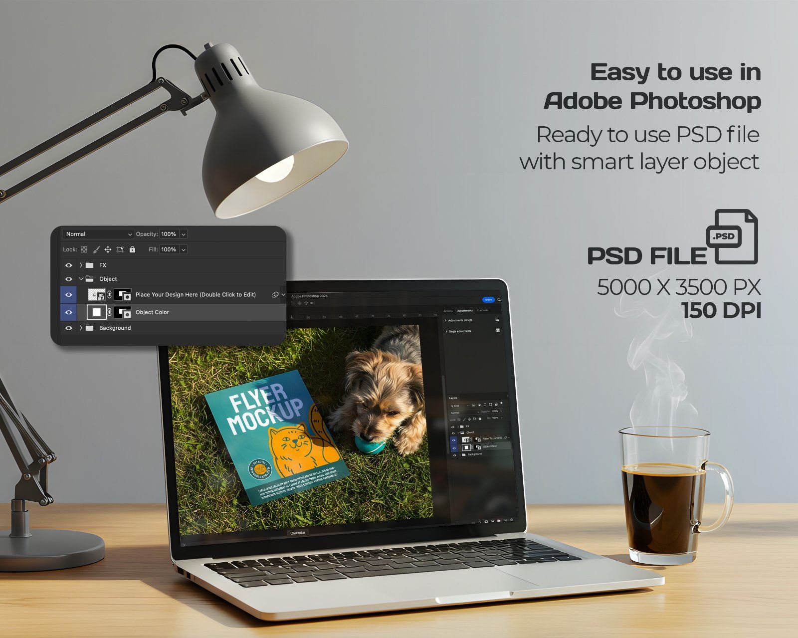 Pet Hotel Frame Mockup – Realistic PSD Template for Wall Art & Branding