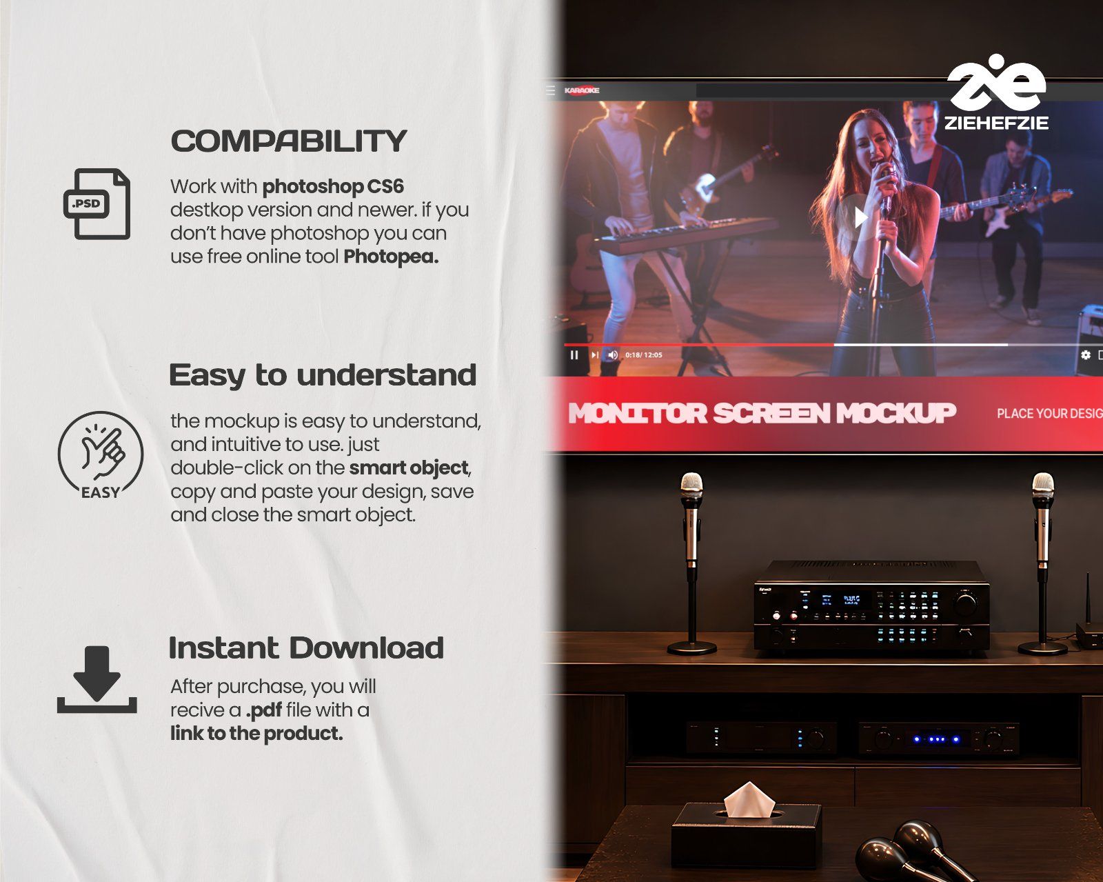 Karaoke Entertainment Branding Mockup Bundle - Karaoke Lounge & Music Bar Identity Mockup Set — image 5