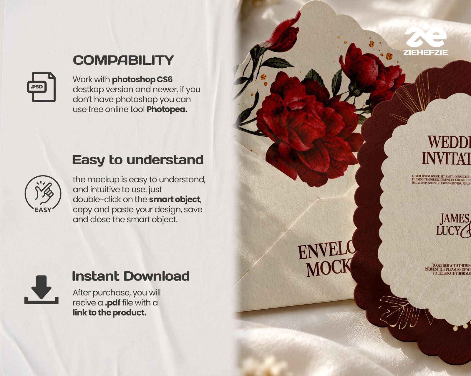Luxury Wedding Invitation & Stationery PSD Mockup Pack (15 PSD Mockup) — image 5