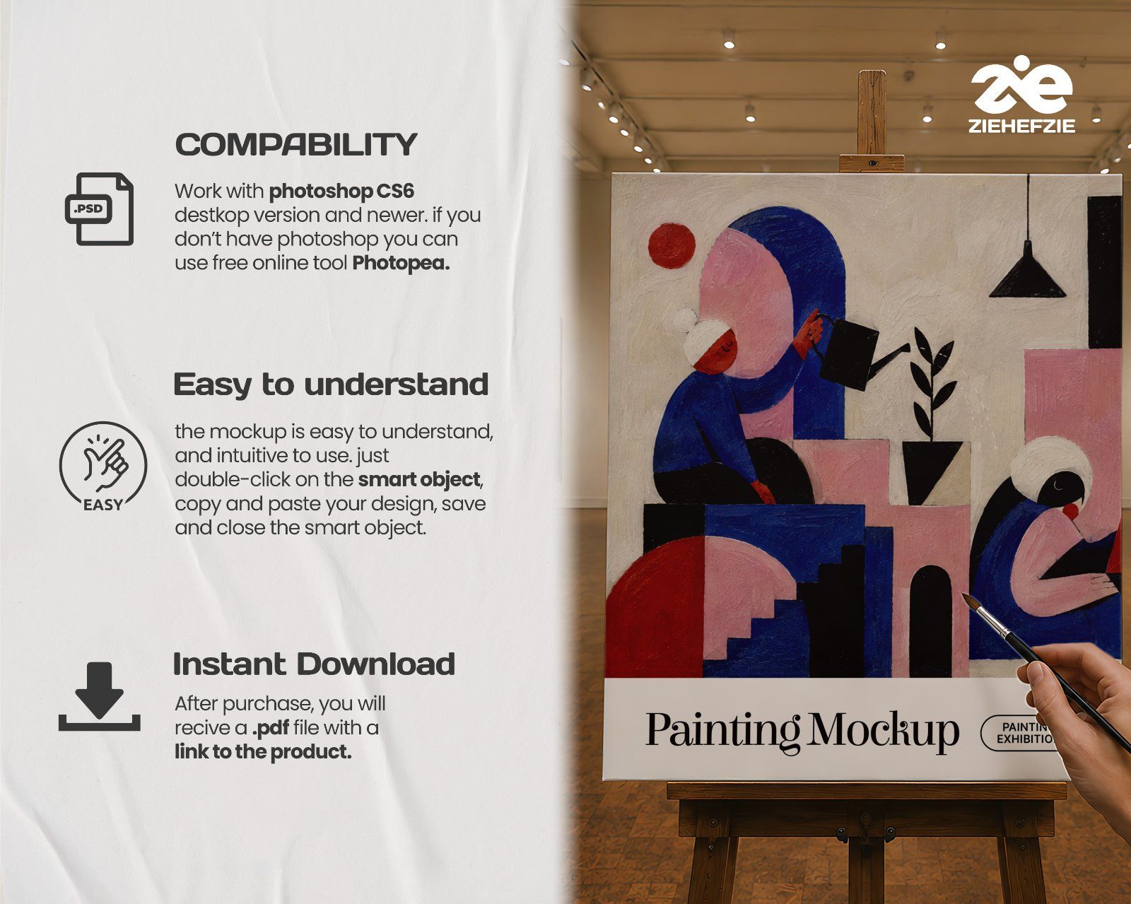 Art Exhibition Mockup Bundle - 15 PSD Templates  Art Gallery & Exhibition Brand Identity Mockup Set — image 5