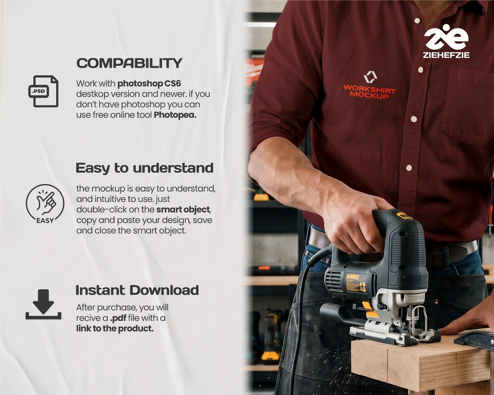 Ultimate Branding Carpenter Mockup Bundle – 15 Premium PSD Scenes for Woodworking & Industrial Ident