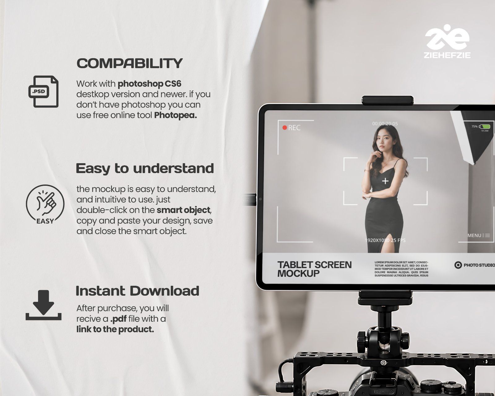 Premium Studio Photography Branding Mockup Bundle – 15 Creative Production PSD Scenes for Photo Stud