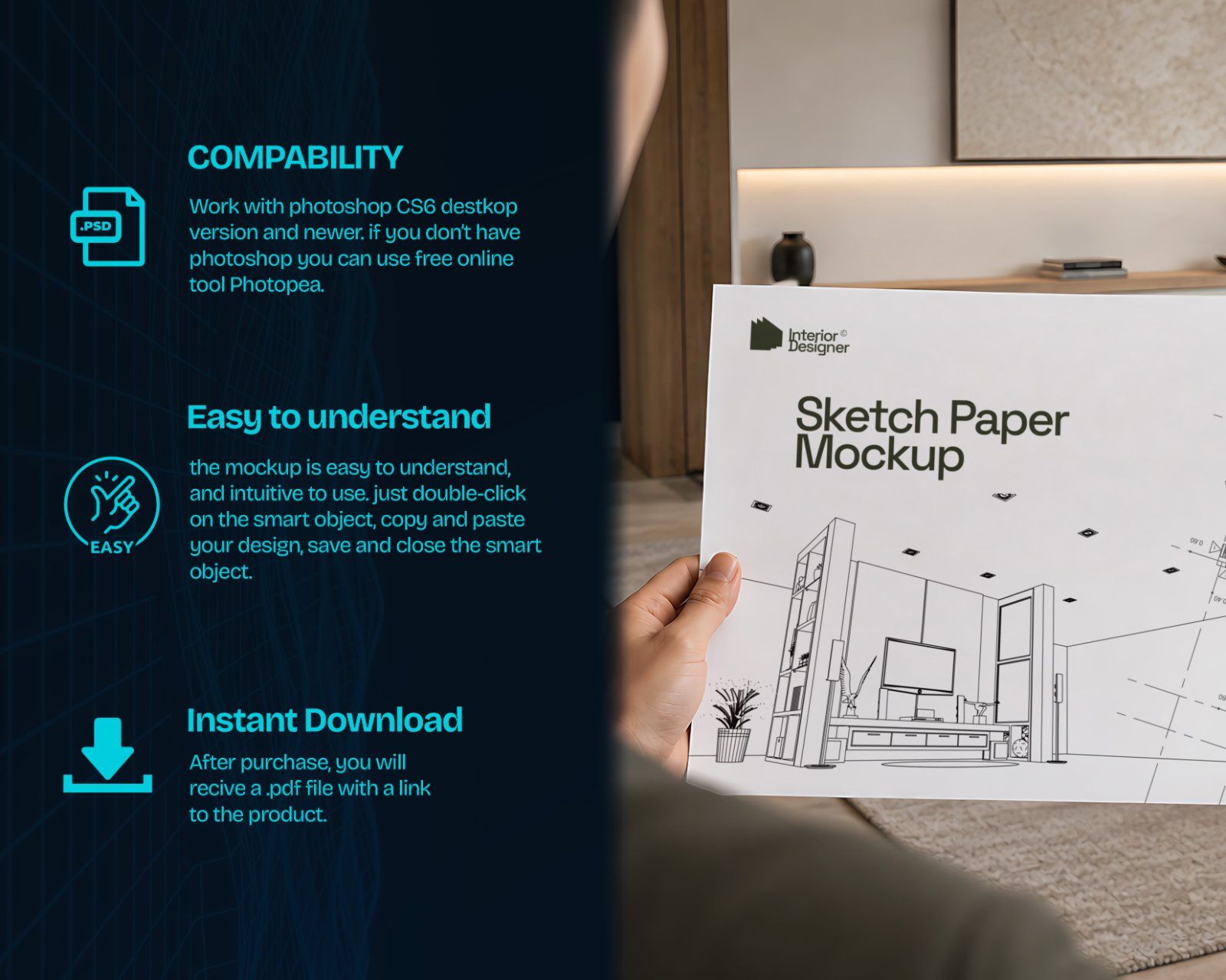 Interior Design Company Mockup Bundle - 15 PSD Templates  Interior Designer & Architecture Firm Bran — image 5