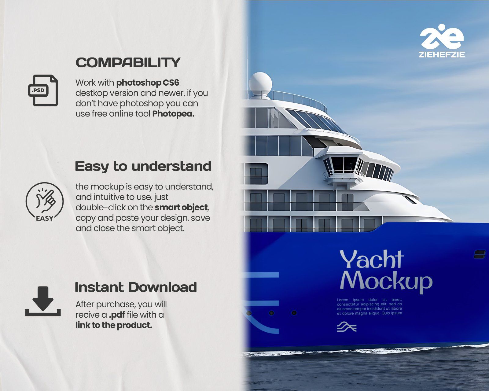 Cruise Ship Mockup Bundle - Maritime Branding with a Luxury Cruise Ship Mockup