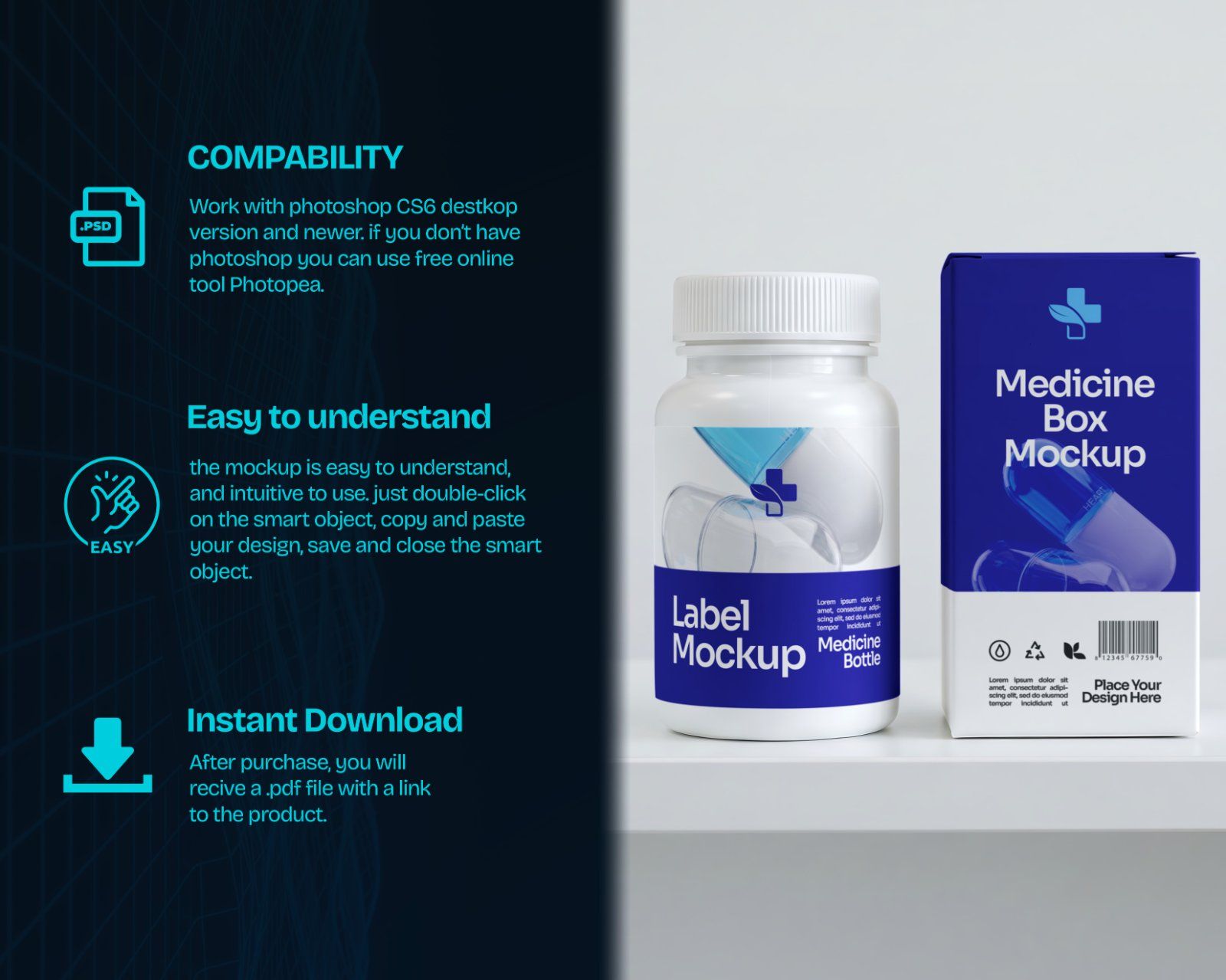 Premium Pharmacy Store Branding Mockup Bundle – 15 Professional Medical & Healthcare PSD Scenes