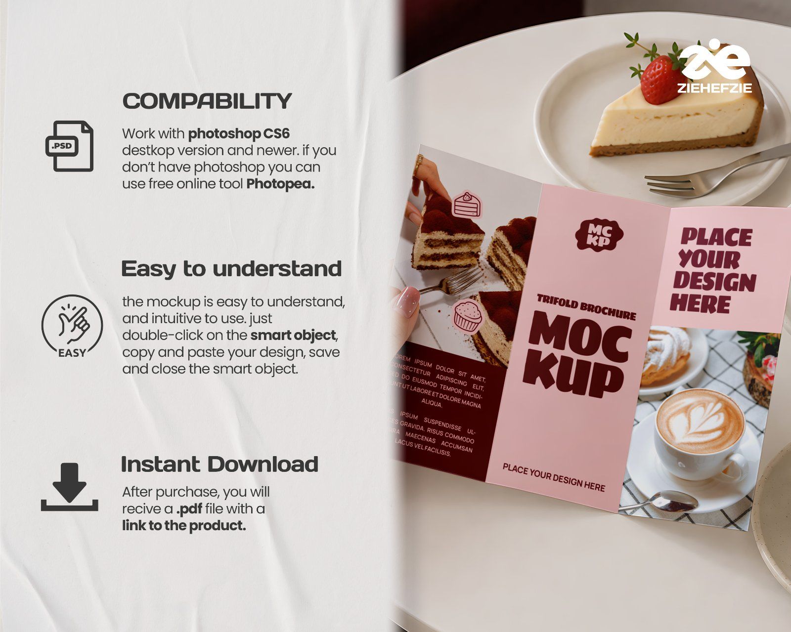 Premium Cake & Coffee Shop Branding Mockup Bundle – 15 Aesthetic PSD Scenes for Bakeries, Cafes