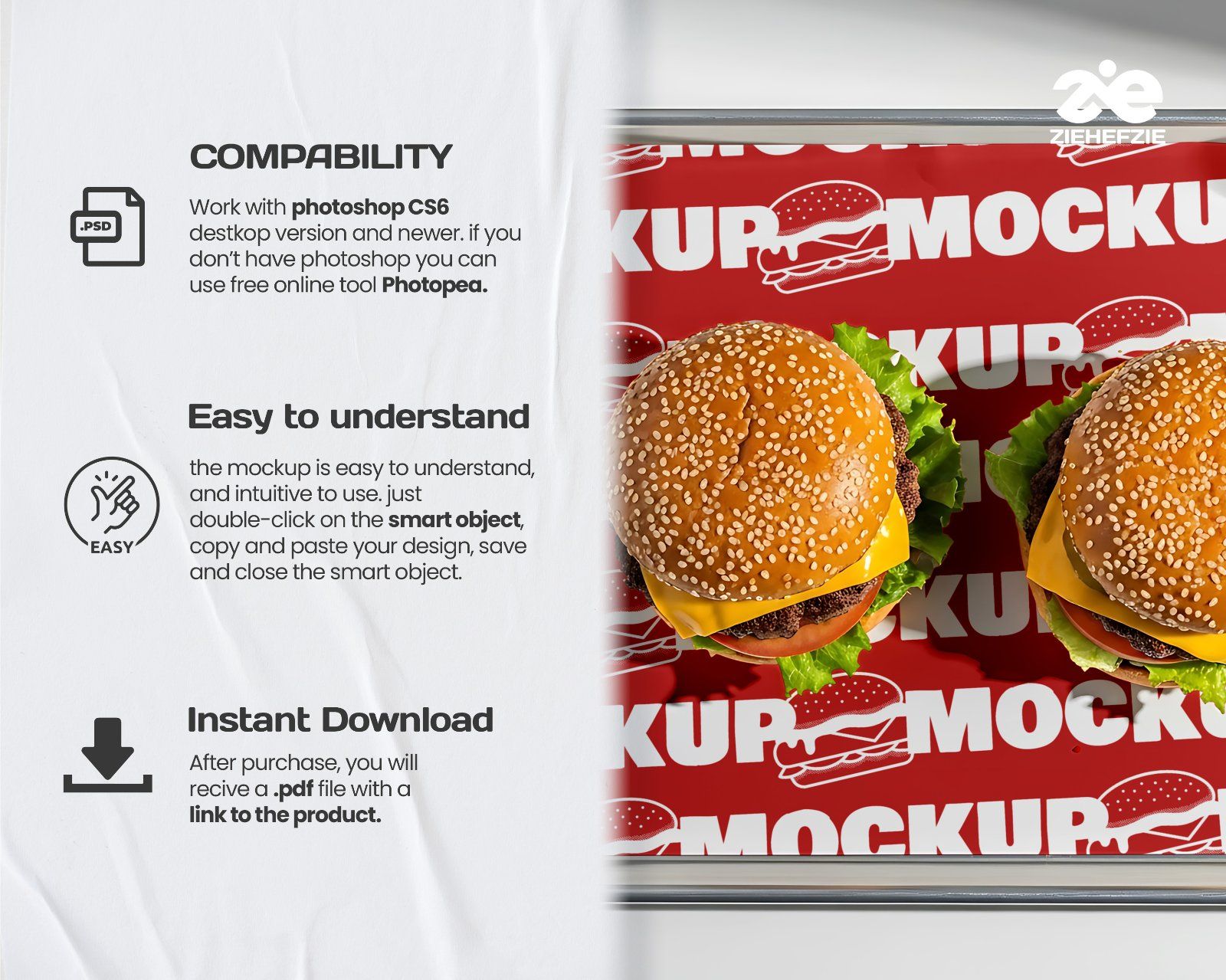 Burger Restaurant Branding Mockup Bundle | 15 Premium PSD Mockups | Fast Food Packaging & Menu Mocku