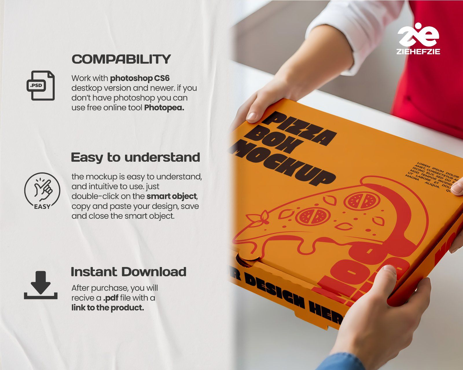 Fast Food Restaurant Mockup Set for Pizza & Fried Chicken Branding.