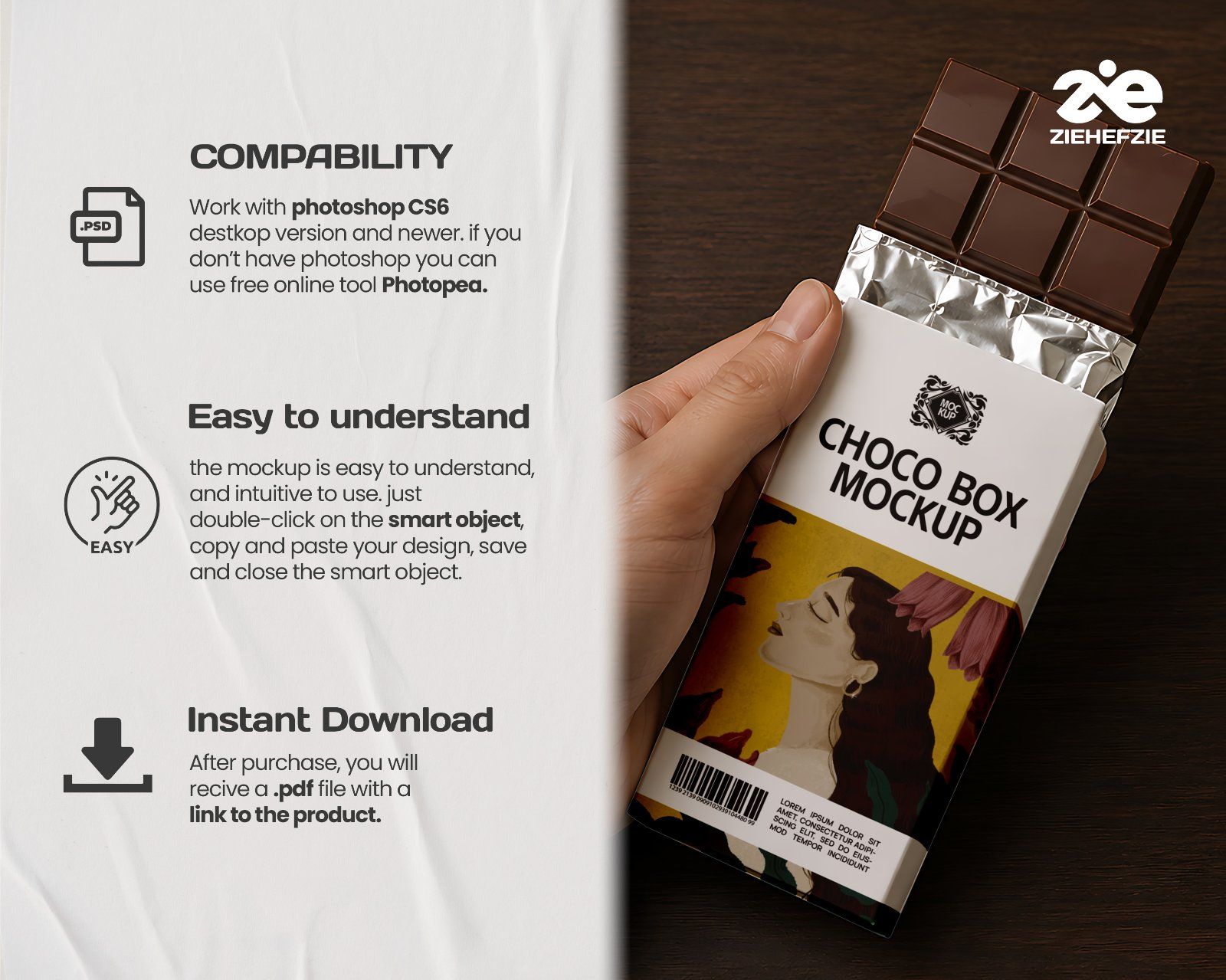 Premium Chocolate Branding Mockup Bundle – 15 Gourmet PSD Scenes for Artisan Packaging, Chocolate Ba
