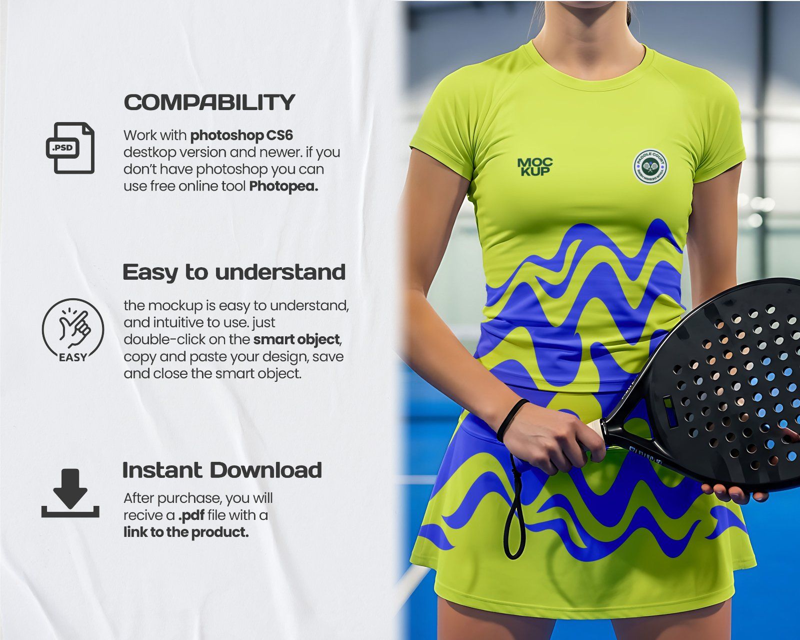 Paddle Court Mockup Bundle – 15 PSD Templates for Sports Branding & Equipment Design