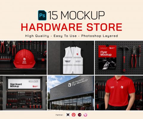 Premium Branding Hardware Store Mockup