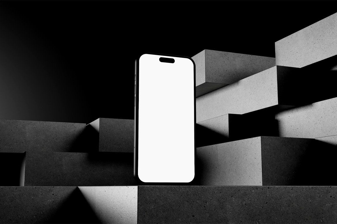 iPhone Mockup Dark Scene — image 2