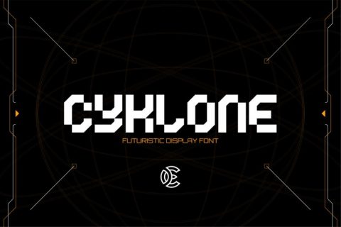 CYKLONE - Futuristic Display Font