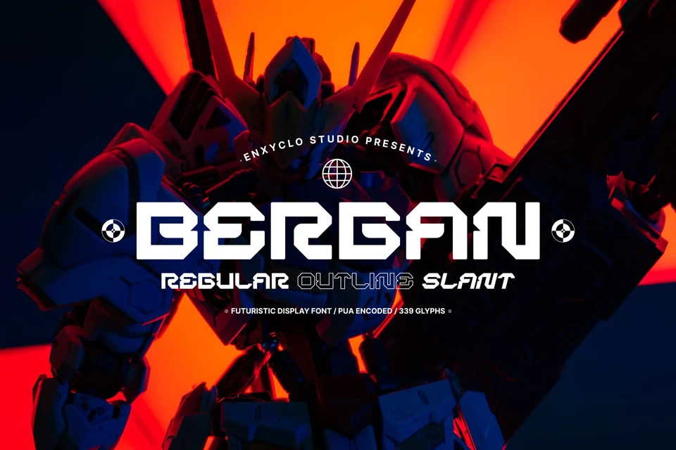 BERGAN - Futuristic Display Font