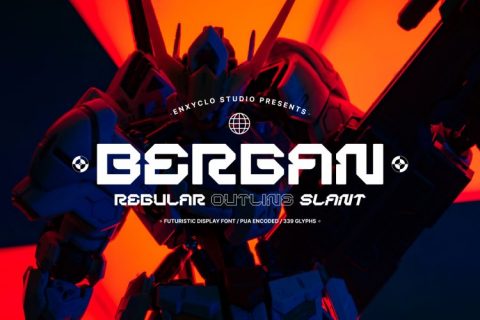 BERGAN - Futuristic Display Font