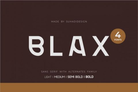 Blax - Sans Serif Alternate Font Family