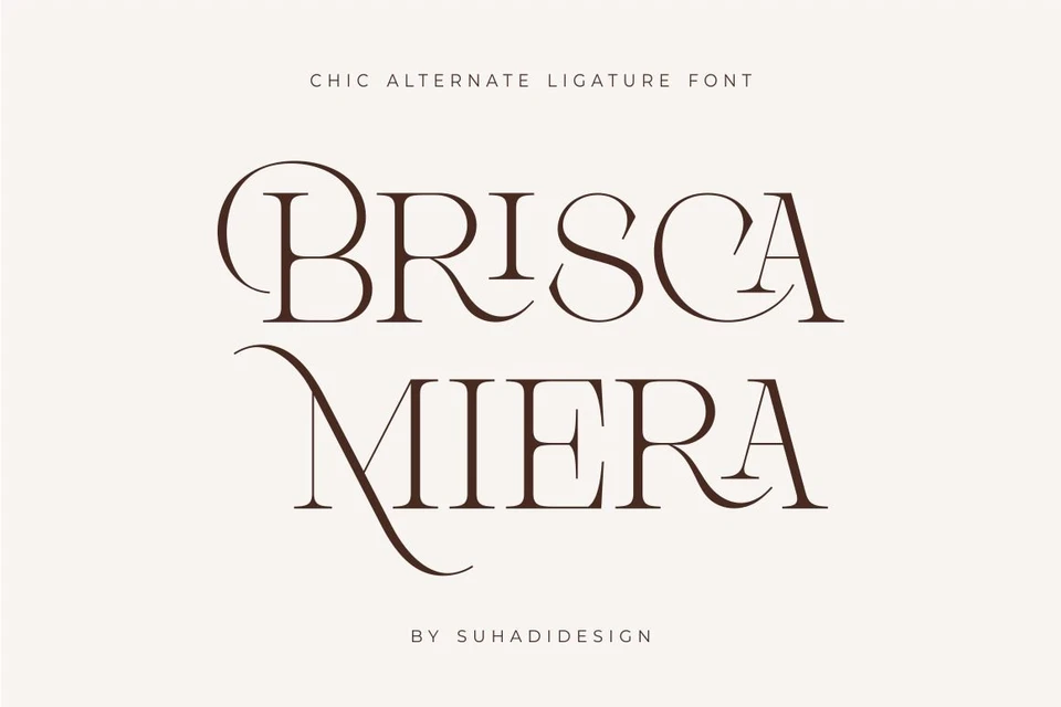Brisca Miera - Chic Alternate Ligature Serif Font