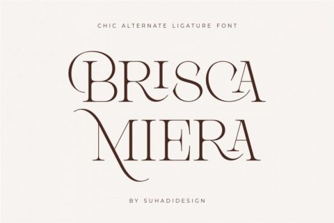 Brisca Miera - Chic Alternate Ligature Serif Font