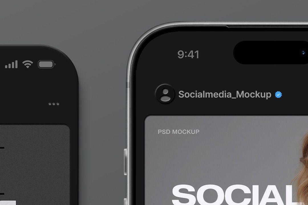 Instagram Post Mockup – App Screens & iPhone 17 (3 Objects)